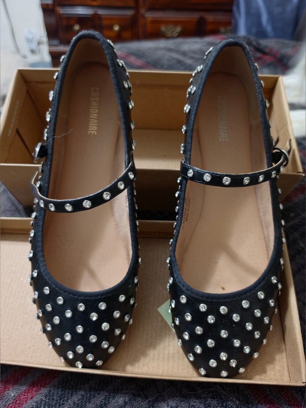 Cushionaire Rhinestone Flats